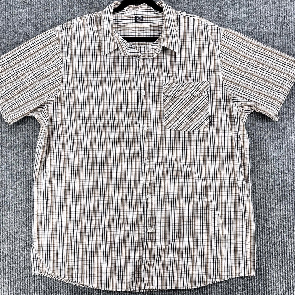 Oakley Plaid Button Up Shirt Mens XXL Logo Short Sleeve Skater Y2K